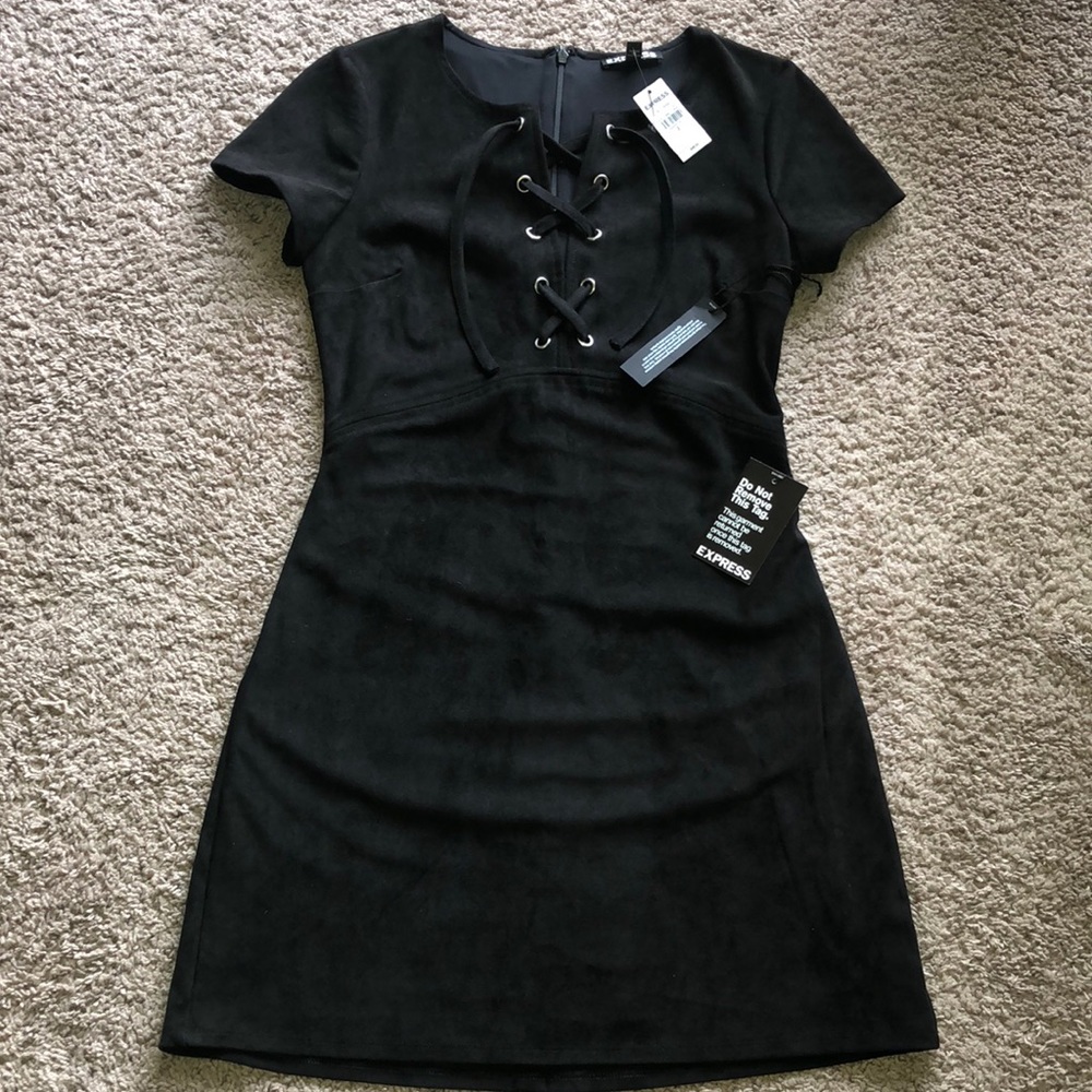 Black Mini Suede dress